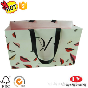 Bolsa de regalo de papel impreso personalizado con asa